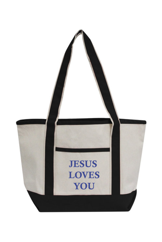 Jesus Loves You Heavyweight Medium Tote